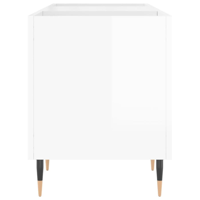 Dulapuri pentru discuri alb lucios 121x38x48 cm, lemn prelucrat - WALTI WALTI