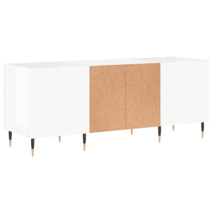 Dulapuri pentru discuri alb lucios 121x38x48 cm, lemn prelucrat - WALTI WALTI