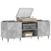 Dulap pentru discuri gri beton, 121x38x48 cm, lemn prelucrat - WALTI WALTI