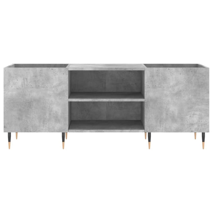 Dulap pentru discuri gri beton, 121x38x48 cm, lemn prelucrat - WALTI WALTI