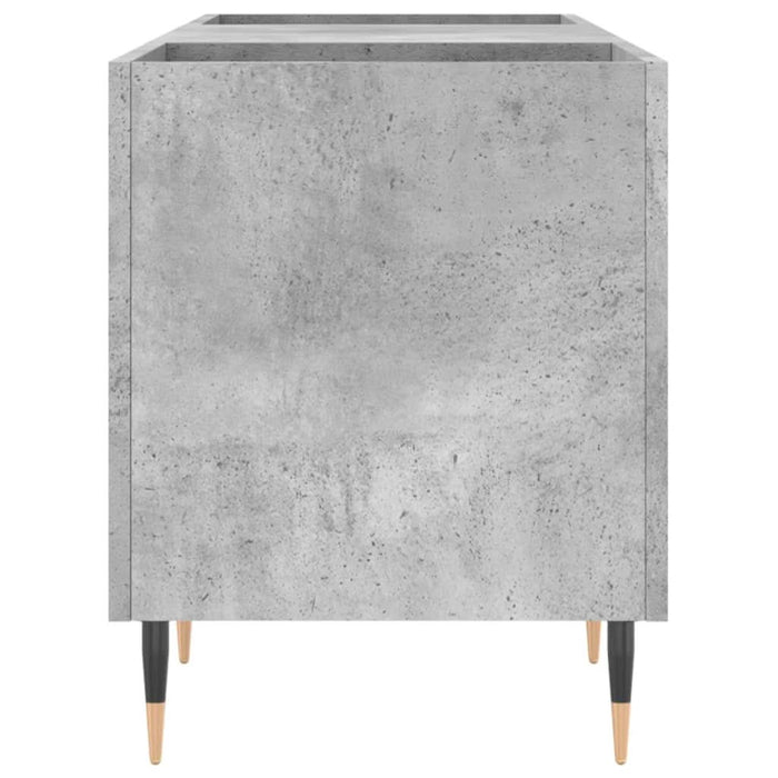 Dulap pentru discuri gri beton, 121x38x48 cm, lemn prelucrat - WALTI WALTI