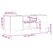Dulap pentru discuri gri beton, 121x38x48 cm, lemn prelucrat - WALTI WALTI