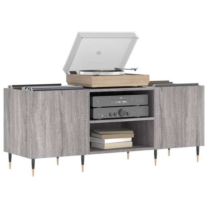 Dulap pentru discuri gri sonoma, 121x38x48 cm, lemn prelucrat - WALTI WALTI