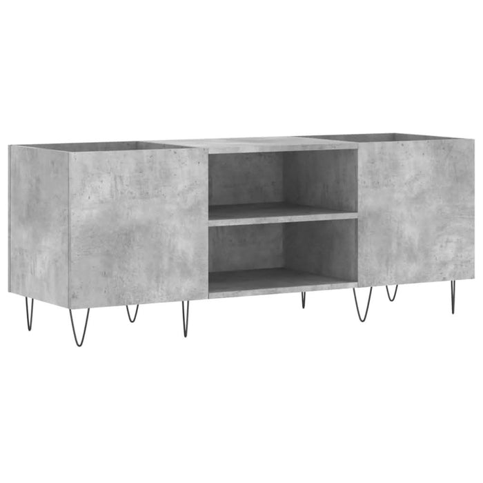 Dulap pentru discuri gri beton, 121x38x48 cm, lemn prelucrat - WALTI WALTI