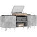 Dulap pentru discuri gri beton, 121x38x48 cm, lemn prelucrat - WALTI WALTI