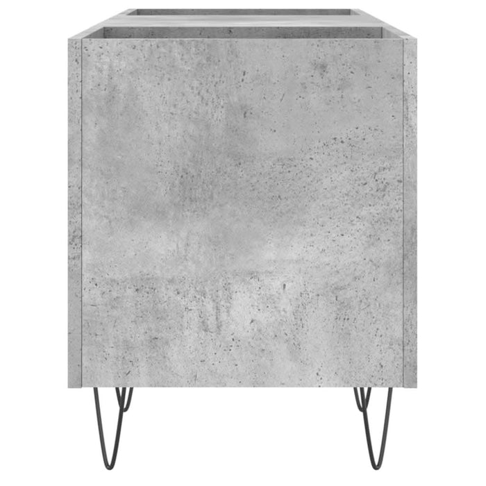 Dulap pentru discuri gri beton, 121x38x48 cm, lemn prelucrat - WALTI WALTI