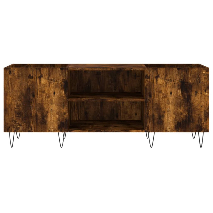 Dulap pentru discuri stejar afumat 121x38x48 cm, lemn prelucrat - WALTI WALTI