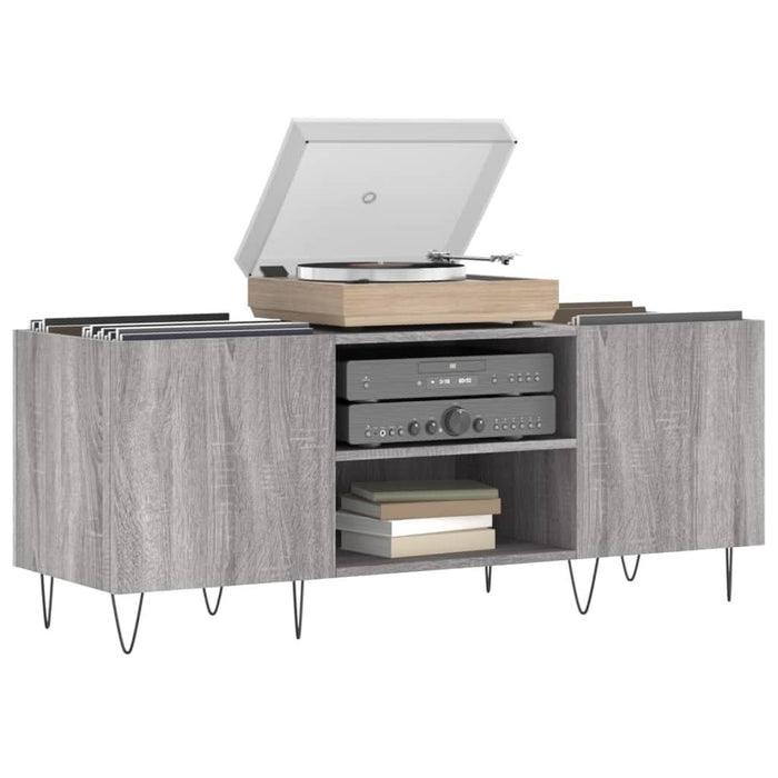 Dulap pentru discuri gri sonoma, 121x38x48 cm, lemn prelucrat - WALTI WALTI