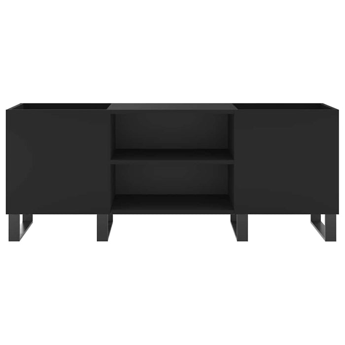 Comodă discuri, negru, 121x38x48 cm, lemn prelucrat WALTI