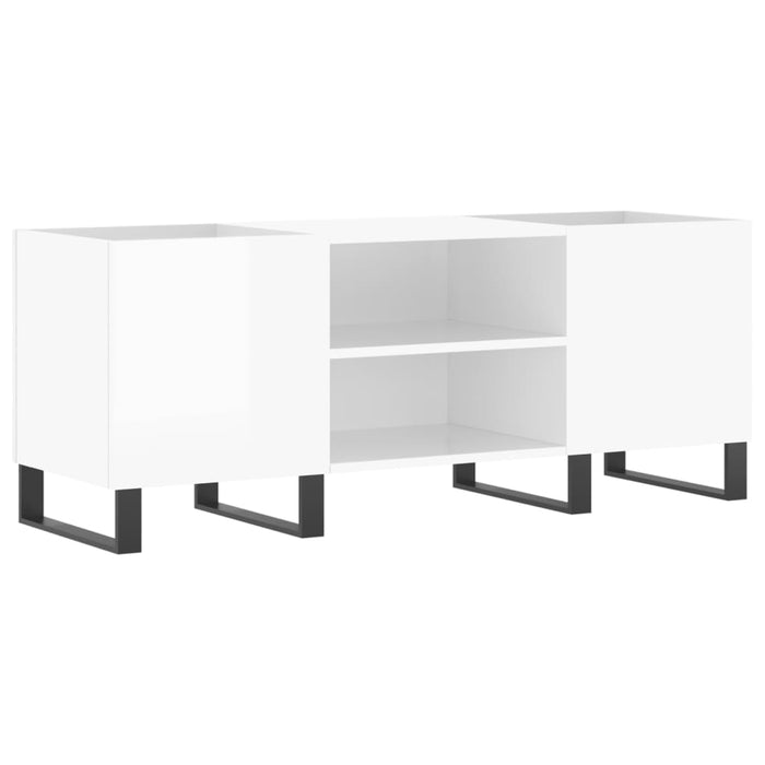 Dulapuri pentru discuri alb lucios 121x38x48 cm, lemn prelucrat - WALTI WALTI