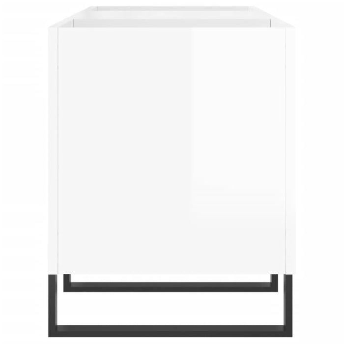 Dulapuri pentru discuri alb lucios 121x38x48 cm, lemn prelucrat - WALTI WALTI
