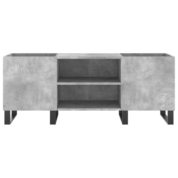 Dulap pentru discuri gri beton, 121x38x48 cm, lemn prelucrat - WALTI WALTI