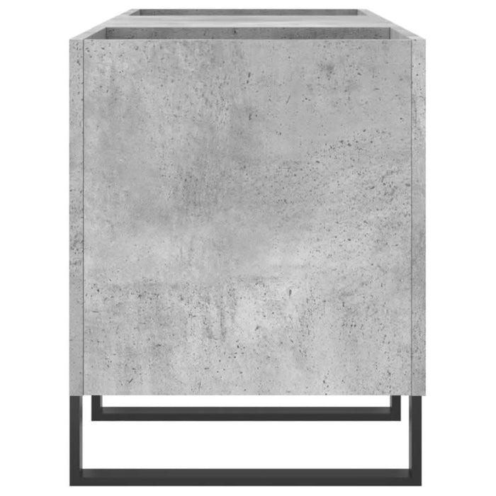 Dulap pentru discuri gri beton, 121x38x48 cm, lemn prelucrat - WALTI WALTI