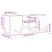 Dulap pentru discuri gri beton, 121x38x48 cm, lemn prelucrat - WALTI WALTI