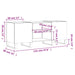Dulap pentru discuri gri sonoma, 121x38x48 cm, lemn prelucrat - WALTI WALTI