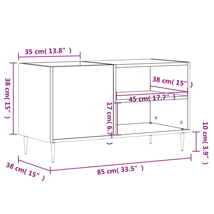 Dulap pentru discuri stejar sonoma 85x38x48 cm lemn prelucrat - WALTI WALTI