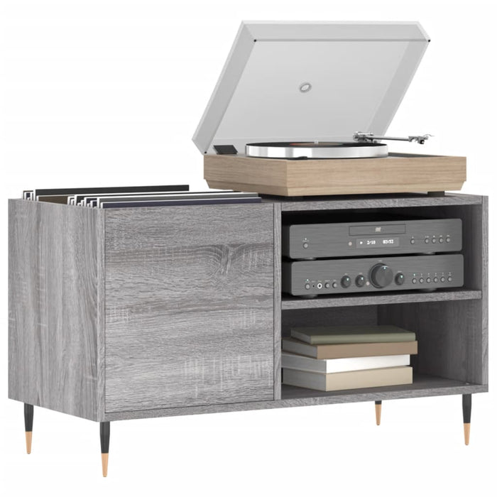 Dulap pentru discuri gri sonoma 85x38x48 cm lemn prelucrat - WALTI WALTI