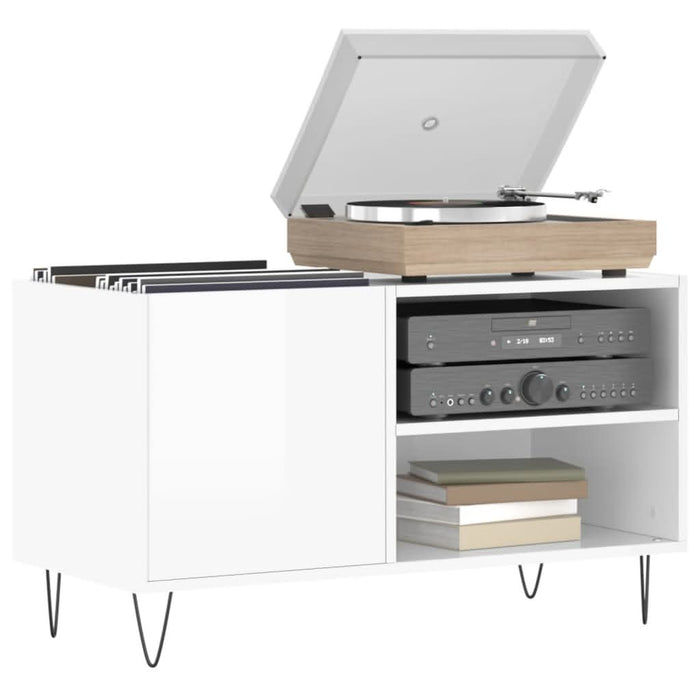 Dulapuri pentru discuri alb lucios 85x38x48 cm lemn prelucrat - WALTI WALTI