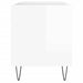 Dulapuri pentru discuri alb lucios 85x38x48 cm lemn prelucrat - WALTI WALTI