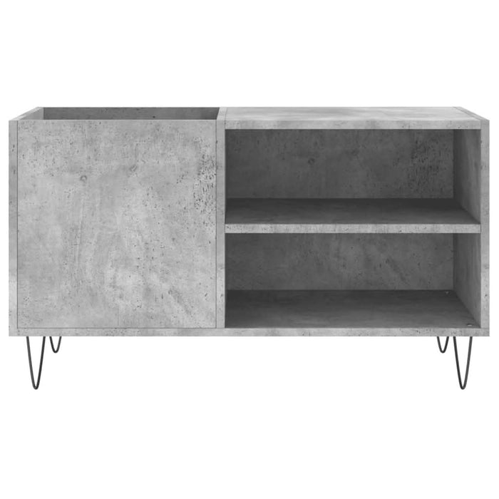 Dulap de discuri, gri beton, 85x38x48 cm, lemn prelucrat - WALTI WALTI