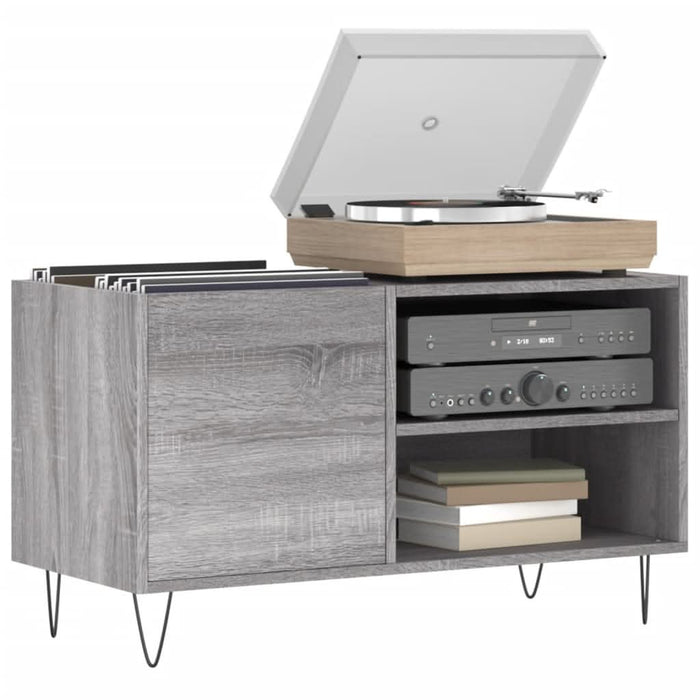 Dulap pentru discuri gri sonoma 85x38x48 cm lemn prelucrat - WALTI WALTI