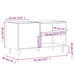 Dulap pentru discuri stejar maro, 85x38x48 cm, lemn prelucrat - WALTI WALTI