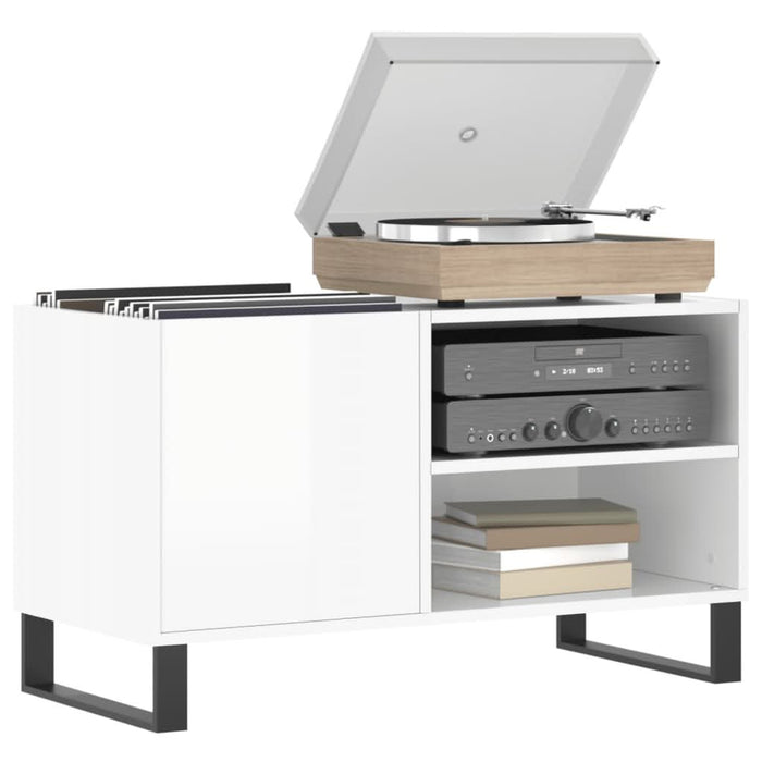 Dulapuri pentru discuri alb lucios 85x38x48 cm lemn prelucrat - WALTI WALTI