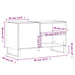 Dulap pentru discuri stejar afumat 85x38x48 cm lemn prelucrat - WALTI WALTI