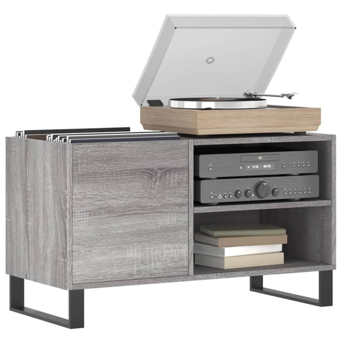 Dulap pentru discuri gri sonoma 85x38x48 cm lemn prelucrat - WALTI WALTI