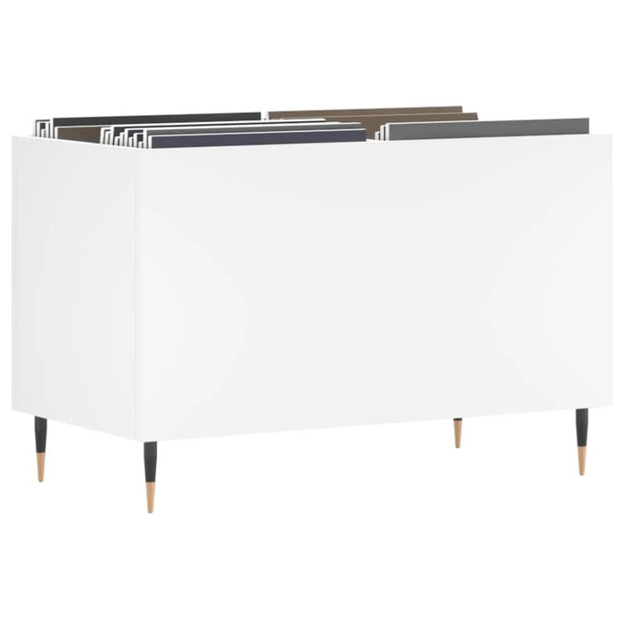 Dulap de discuri, alb, 74,5x38x48 cm, lemn prelucrat - WALTI WALTI
