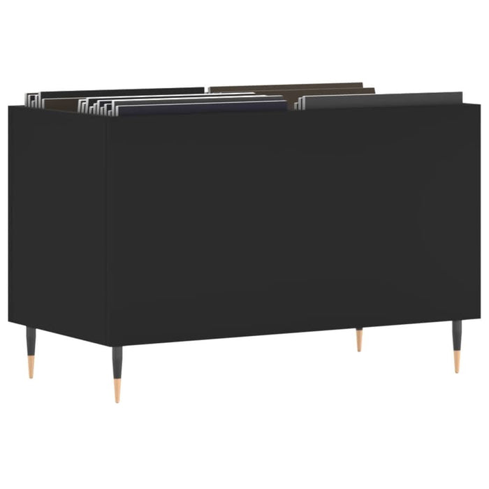 Dulap pentru discuri, negru, 74,5x38x48 cm, lemn prelucrat - WALTI WALTI