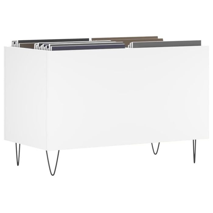 Dulap de discuri, alb, 74,5x38x48 cm, lemn prelucrat - WALTI WALTI