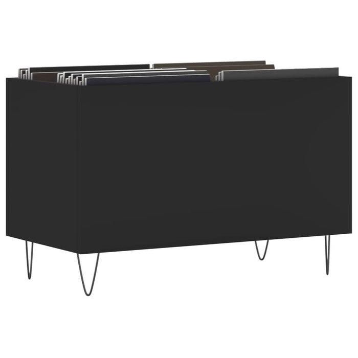 Dulap pentru discuri, negru, 74,5x38x48 cm, lemn prelucrat - WALTI WALTI