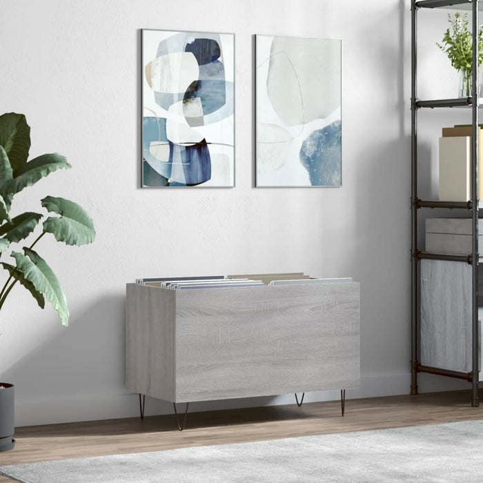 Dulap pentru discuri gri sonoma 74,5x38x48 cm lemn prelucrat - WALTI WALTI
