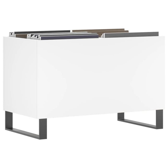 Dulap de discuri, alb, 74,5x38x48 cm, lemn prelucrat - WALTI WALTI