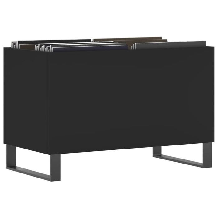 Dulap pentru discuri, negru, 74,5x38x48 cm, lemn prelucrat - WALTI WALTI