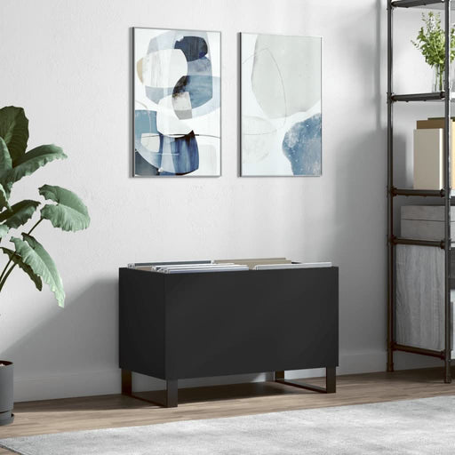 Dulap pentru discuri, negru, 74,5x38x48 cm, lemn prelucrat - WALTI WALTI