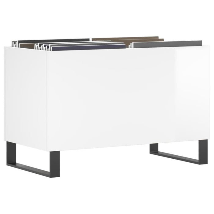 Dulap pt discuri, alb extralucios 74,5x38x48 cm lemn prelucrat - WALTI WALTI