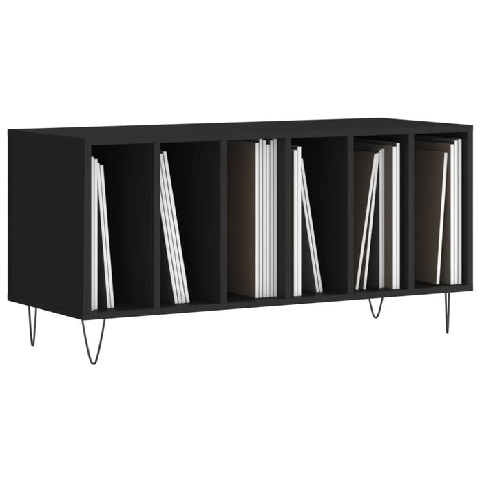 Comodă discuri, negru, 100x38x48 cm, lemn prelucrat - WALTI WALTI