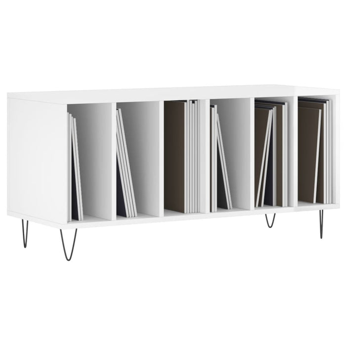 Dulapuri pentru discuri alb lucios 100x38x48 cm, lemn prelucrat WALTI