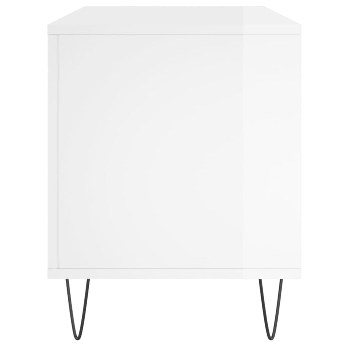 Dulapuri pentru discuri alb lucios 100x38x48 cm, lemn prelucrat WALTI