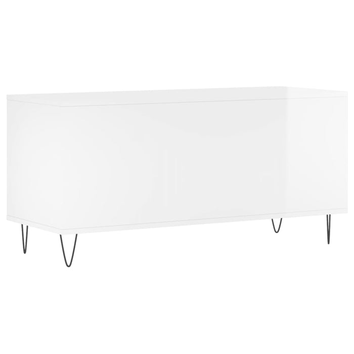 Dulapuri pentru discuri alb lucios 100x38x48 cm, lemn prelucrat WALTI