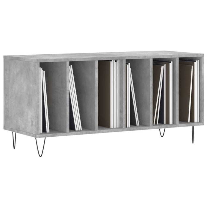 Dulap pentru discuri gri beton, 100x38x48 cm, lemn prelucrat - WALTI WALTI