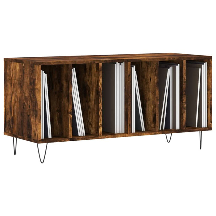 Dulap pentru discuri stejar fumuriu 100x38x48 cm lemn compozit - WALTI WALTI