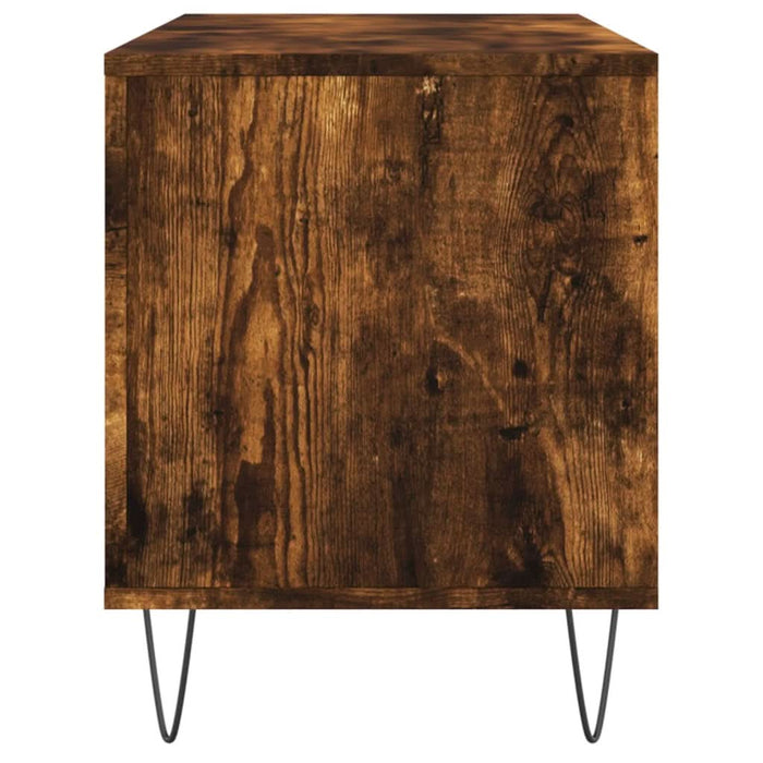 Dulap pentru discuri stejar fumuriu 100x38x48 cm lemn compozit - WALTI WALTI