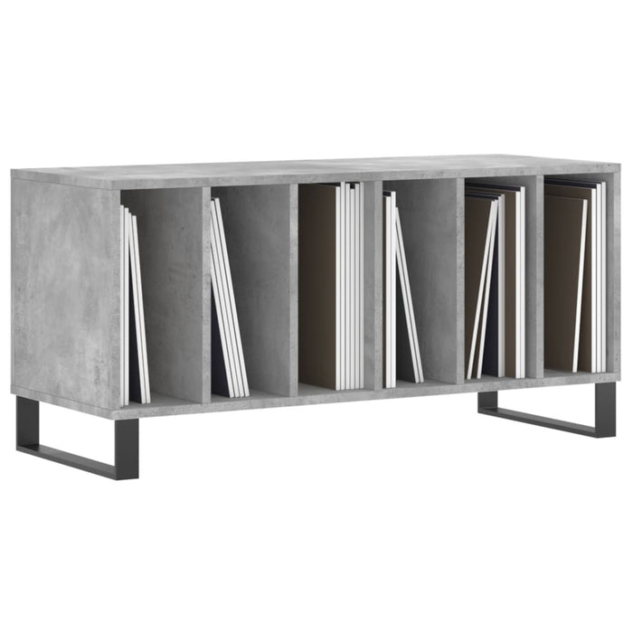 Dulap pentru discuri gri beton, 100x38x48 cm, lemn prelucrat - WALTI WALTI