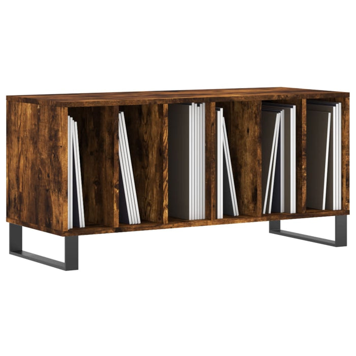 Dulap pentru discuri stejar fumuriu 100x38x48 cm lemn compozit - WALTI WALTI