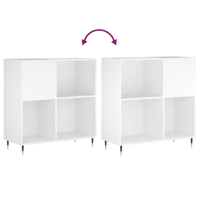 Dulap pentru discuri, alb, 84,5x38x89 cm, lemn compozit - WALTI WALTI