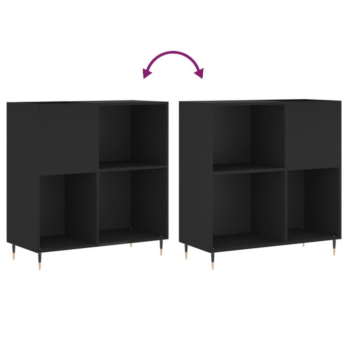 Dulap pentru discuri negru 84,5x38x89 cm lemn compozit - WALTI WALTI