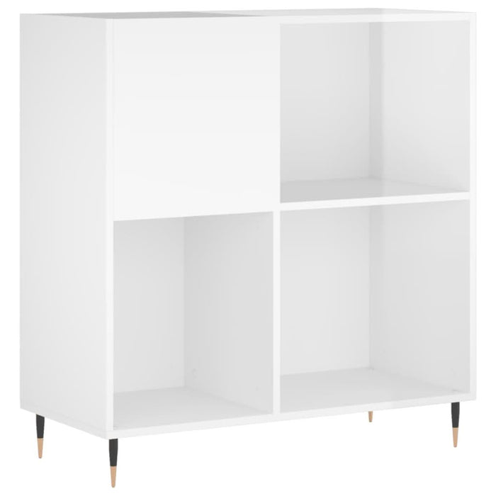Dulap de discuri alb extralucios 84,5x38x89 cm lemn compozit - WALTI WALTI